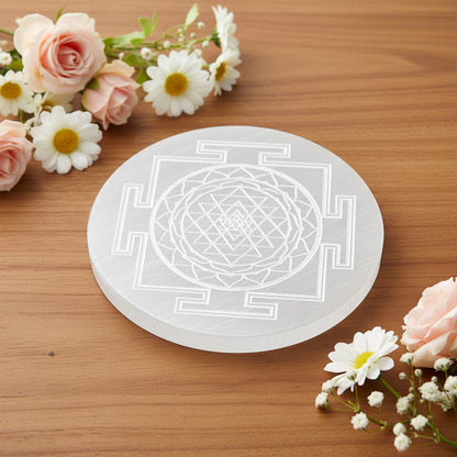 Selenite Crystal Charging Plate - Energy Cleansing and Recharge Stone